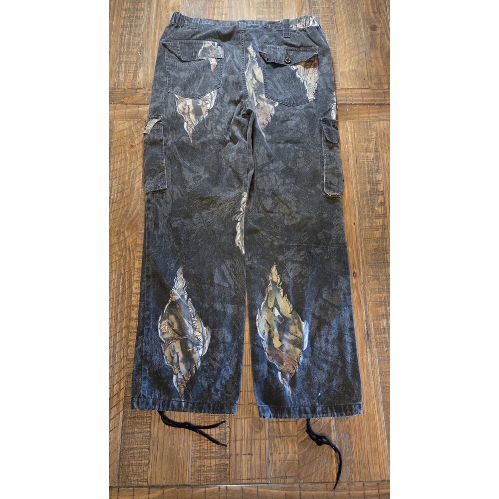 New Mossy Oak Men Break-Up Eclipse Cargo Pants Black Camo  Sz  32x34 - Picture 5 of 7